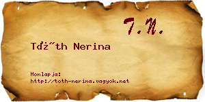 Tóth Nerina névjegykártya